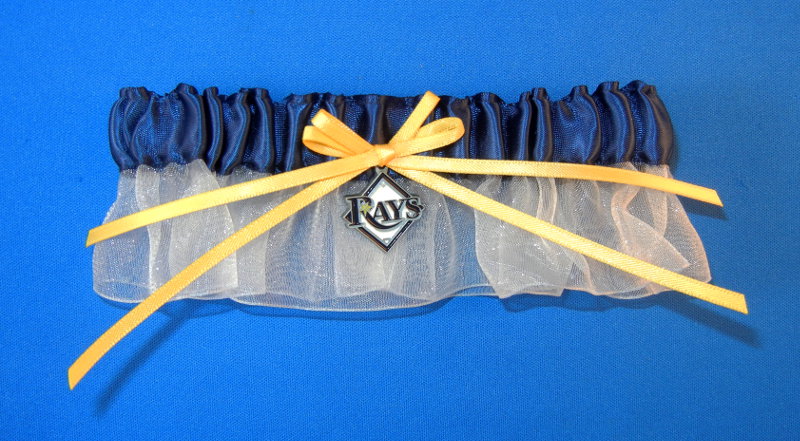 Tampa Bay Devil Rays Inspired Garter with Licensed Charm